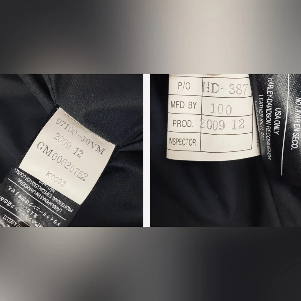 Harley-Davidson Men's Distressed Leather Motorcycle Jacket Medium 97190-10VM - Picture 15 of 15